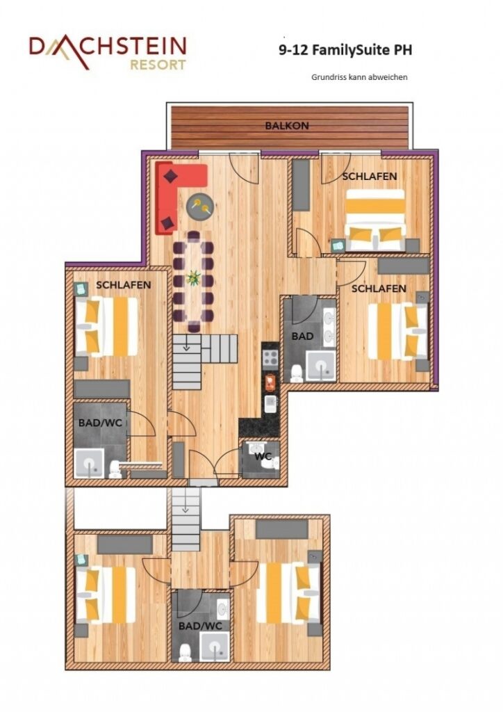 dachsteinresort familysuite ph 9 12 grundriss